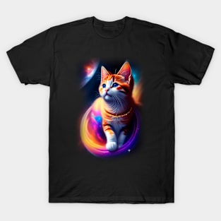 Galaxy Cat Coloful T-Shirt